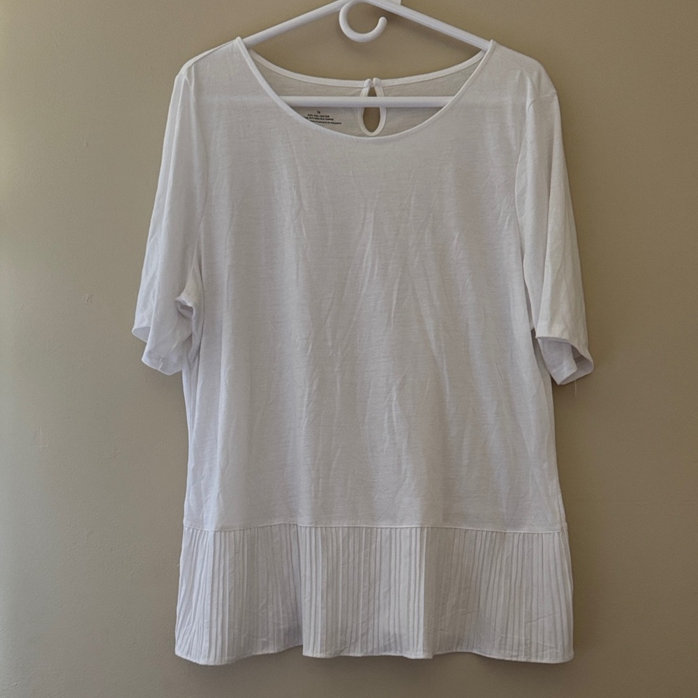 Talbots White Short Sleeve Women's Top